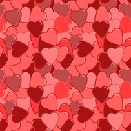 Seamless red heart pattern