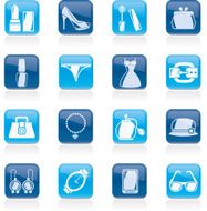 Female Fashion objects and accessories icons N3