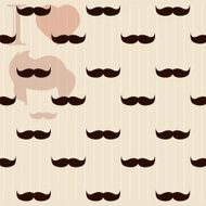 Vintage retro hipster mustache wallpaper vector illustration