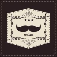 Hipster retro mustache vector illustration N2