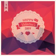 Valentine&#039;s day card label design pattern background vector illustration