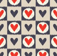 seamless heart scribble texture background N2