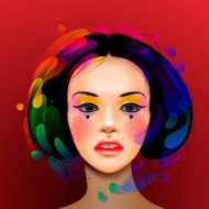Asian woman beauty face portrait