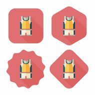 basketball clothing flat icon with long shadow eps10 N59