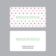 business cards design template with watercolor drawings of plants N5