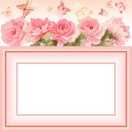 Postcard with luxury bouquet of peonies N4