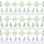 Easter pattern with bunny and eggs