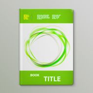 Abstract Green Rings Book Template