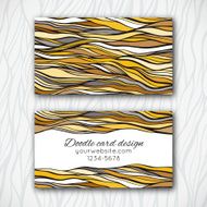 Abstract doodle business card template N12