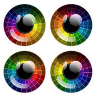 Vector abstract colorful palette eye