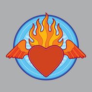 burning flaming heart N2