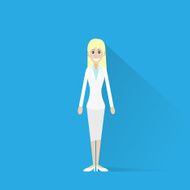 Businesswoman smile full length business woman flat icon