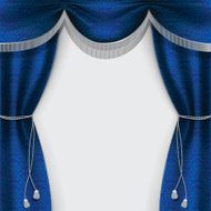 Theater curtain decorated with fringe and tassels
