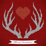 Decorative background with knitted deer horns N5