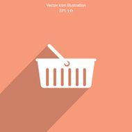 Vector shopping cart web flat icon N5