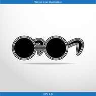 Vector glasses web flat icon N5