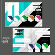 colorful half-fold brochure template N2