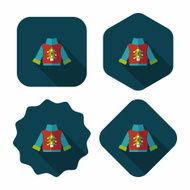 Sweater flat icon with long shadow eps10 N12