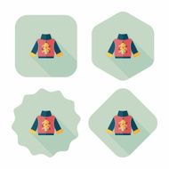 Sweater flat icon with long shadow eps10 N13
