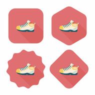 sneaker flat icon with long shadow eps10 N43