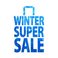 Winter sale paper bag icon