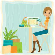 On Line shopping Girl