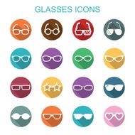 glasses long shadow icons