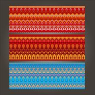 set with art ornamental pattern
