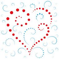 Abstract background the heart of dots on Valentine&#039;s day N2