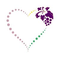 heart of dots on Valentine&#039;s day