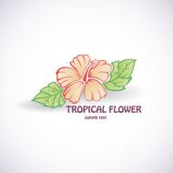 Hibiscus flower vector symbol tattoo icon