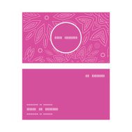 Vector pink abstract flowers texture vertical round frame pattern business N2