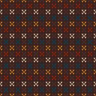 Vintage Knitted Seamless Pattern in Fair Isle style Sweater Design