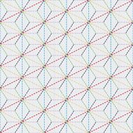 Traditional Japanese Embroidery Ornament with circles Sashiko N2