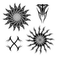 Vector Set of Tribal Tattoo N4