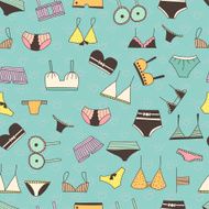 Seamless pattern of female underwear