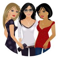 Three young women