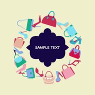 pattern of fashion Women handbags and shoes