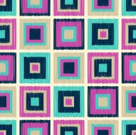 seamless scribble geometric square pattern