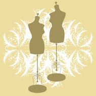 vector vintage tailor&#039;s mannequin N24