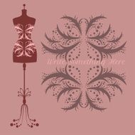 vector vintage tailor&#039;s mannequin N25