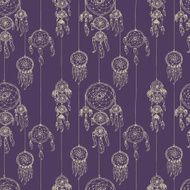 Seamless illustration with dream catchers N6