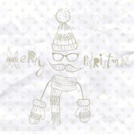 Christmas Background on Hipsters Style