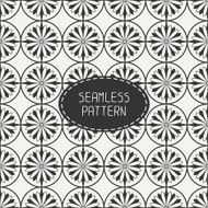 Vector seamless retro vintage hipster line pattern with flowers N4