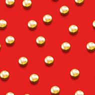 Seamless pattern with golden beads