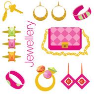 Fashion items set Vector Eps 10 N4