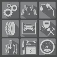 Set of car service icons