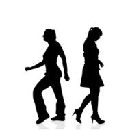Vector silhouette of a woman N774