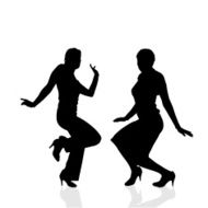 Vector silhouette of a woman N775