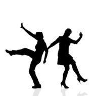 Vector silhouette of a woman N776